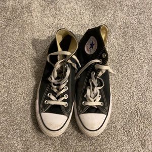Black high top converse